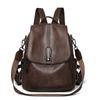 Vintage Backpack Women's PU Backpack Large Capacity Multifunctional Shoulder Bag