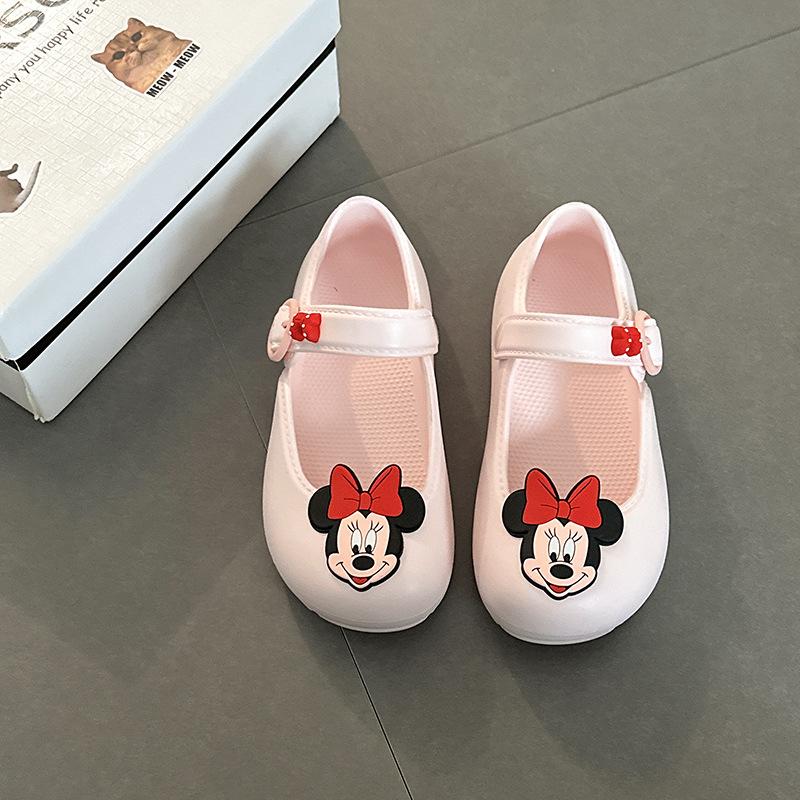 Cute Cartoon Mickey Mary Jane Shoes Women's Summer 2025 New Cute Fashion Wear Comfortable Sandals Single Shoes