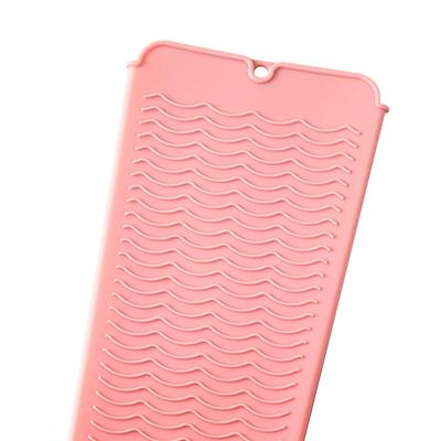 Non Slip Heat Resistant Pad Pouch Silicone Travel Mat Cover for Mini Cordless Curling Iron Hair Tool Storage