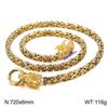 Luxury Gold Color 316L Stainless Steel Chinese Dragon LONG Necklace for Men 6mm Width 72cm Long Fashionable Jewelry Accessory