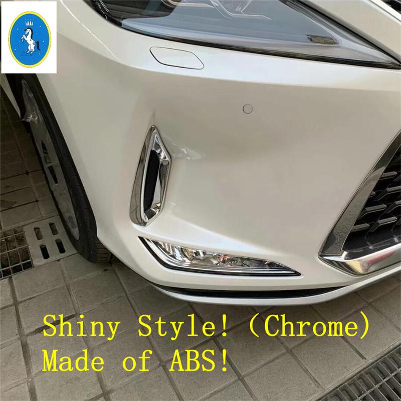 Front Fog Foglight Lamp Lights Frame Decoration Cover Trim For Lexus RX 300 450h   ABS Chrome Accessories Exterior Refit