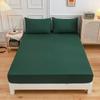 Solid Color Soft Polyester Fitted Sheet Elastic Mattress Cover Single Double Bed Set  120/150/160/180/200/220cm/Bed Fitted Sheet