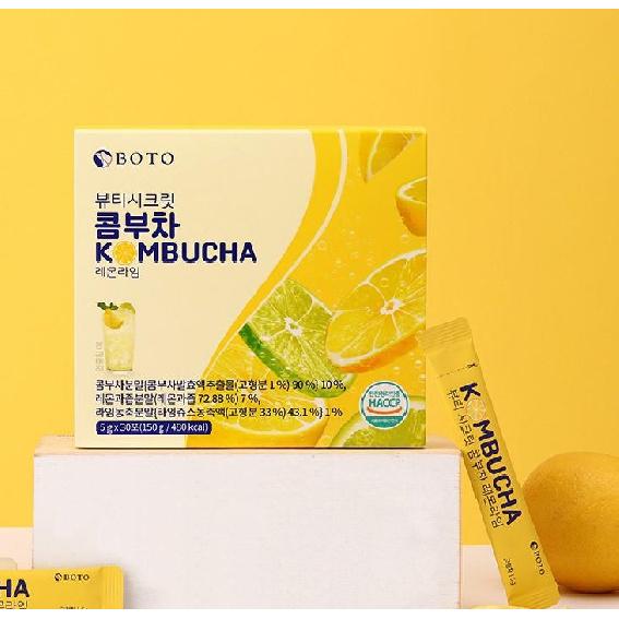 BOTO Beauty Secret Kombucha Lemon & Lime Flavor 1box/ 5gX30 Sticks