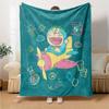 Doraemon Flannel Blanket, High quality Comfortable for All Seasons, Home Decor, Warmth and Comfort