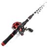 Wędka i kołowrotek Combo 2,4 m teleskopowa wędka z prawym kołowrotkiem castingowym