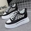 fashion 8CM Hidden Heels White Platform Wedges Sneakers Women Shoes High Top PU Leather Tenis Feminino Casual Basket Femme
