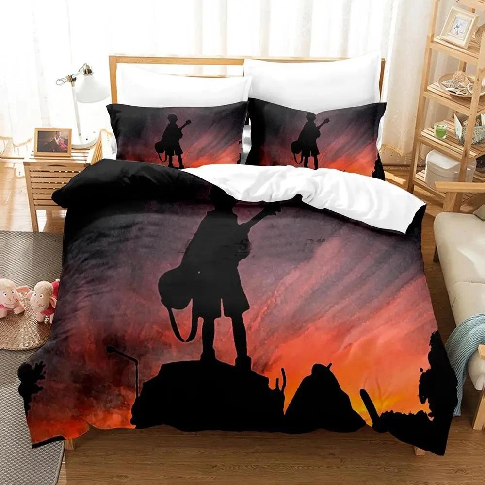 2024 FLCL Alternative Boys Bedroom Bedspread Single Twin Full Queen King Size Anime B Quilt Cover Pillowcaseed Sheet Set