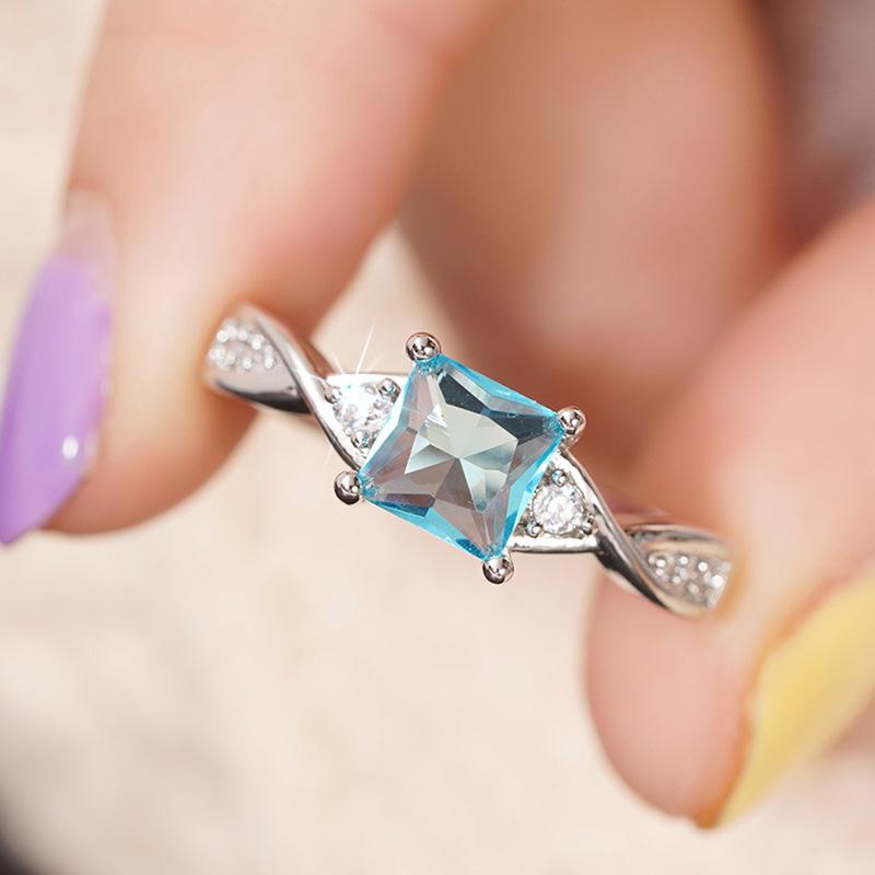 1 Stück Modischer Synthetischer Zirkon Eleganter Verlobungsring