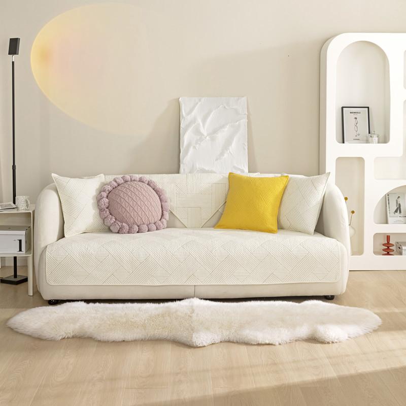Four Seasons Universal Washed Cotton Quilted Geometric Sofa Cushion Modern Simple Non-slip Sofa Cushion Towel