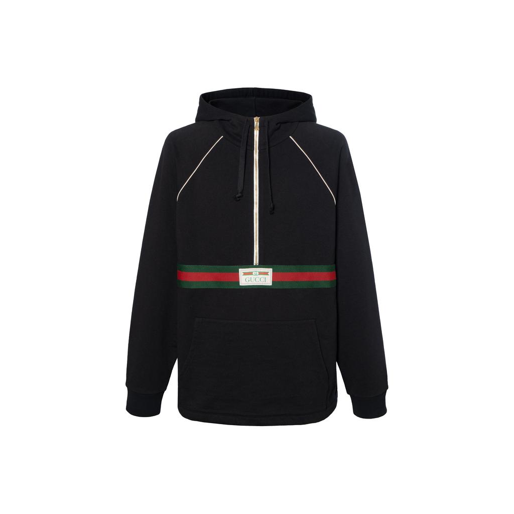Gucci Baumwoll-Kapuzenpullover mit Webstreifen 645320-XJDAK-1060