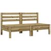 VidaXL Canapé de Jardin sans Accoudoirs et Coussins 2 pcs, Sièges avec Dossier, Meubles de Terrasse Patio Arrière-cour 838164