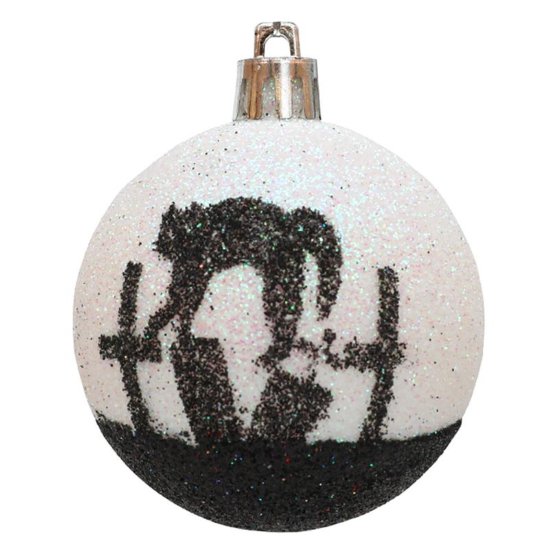 6PC/Box Halloween Tree Hanging Decor Home Plastic Halloween Ball Ornaments Terrible Atmosphere Hanging Balls Party Decorations