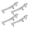 4PCS Cutlery Rest Silver Chopstick Stand Electroplated Polished Zinc Alloy Animal Shape Versatile Holder Rack for Fork Spoon