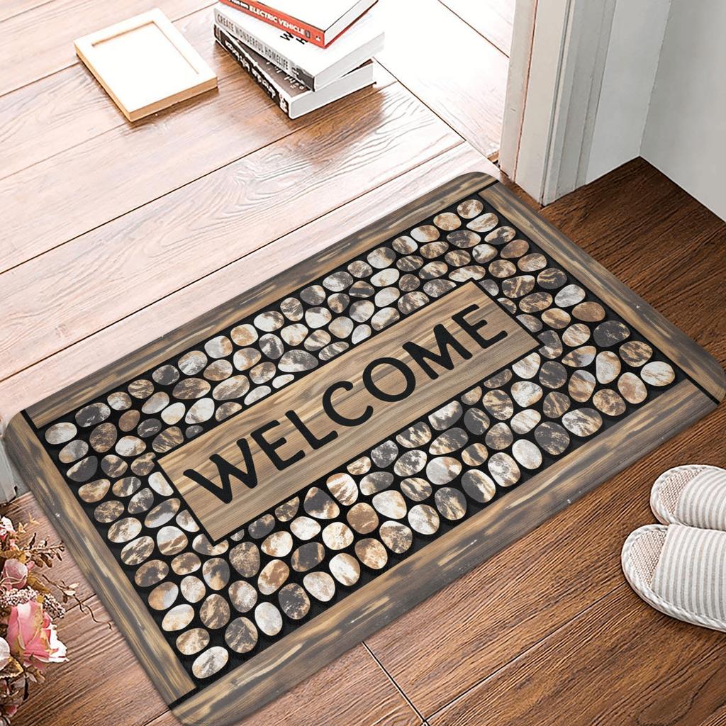 Europe Style Simulation Stone Doormat Mat Anti-Slip  Bathroom Kitchen Garage Rug Carpet 40*60cm
