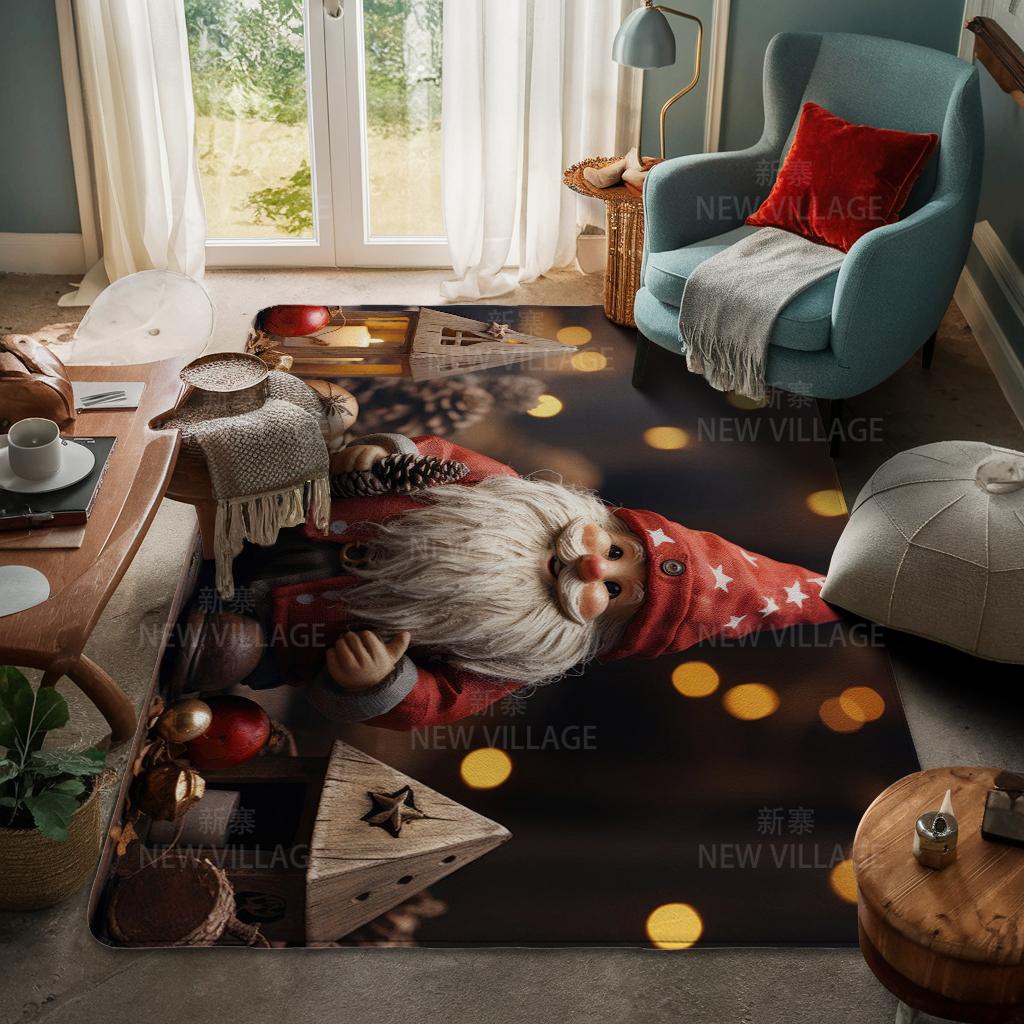 House Entrance Carpet Home Door Mat Living Room Bath Foot Bathroom Non-slip Water Absorption Rugs Bath Merry Christmas Winter