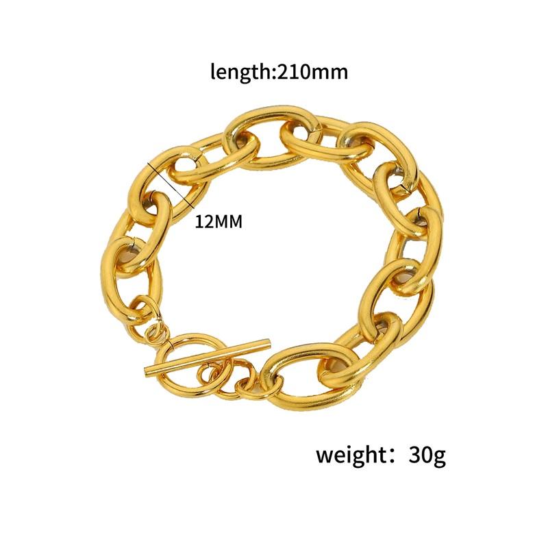 European And American Titanium Steel Bracelet Diy Bracelet 18k Gold Plated Non Fading Stainless Steel Chain Bracelet