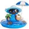 Cool Summer Duck Car Dashboard Decor, Rubber Duck With Swim Ring & Sunglasses, Cute Beach-Themed Ornament For Car Interior Gifts