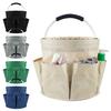 17L Portable Garden Tool Storage Basket Large Capacity Multiple Pocket Folding Basket Outdoor Picnic Hand Basket Beach Bag