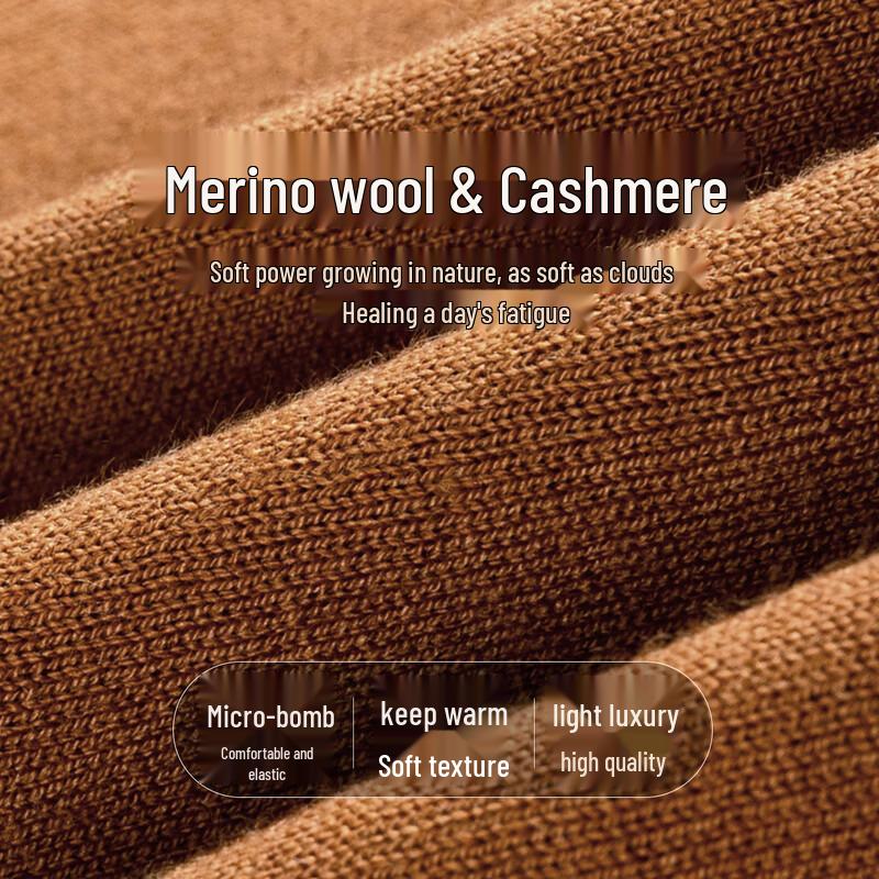 Hodo Men's Lightweight Cashmere Blend Crew Neck Sweater