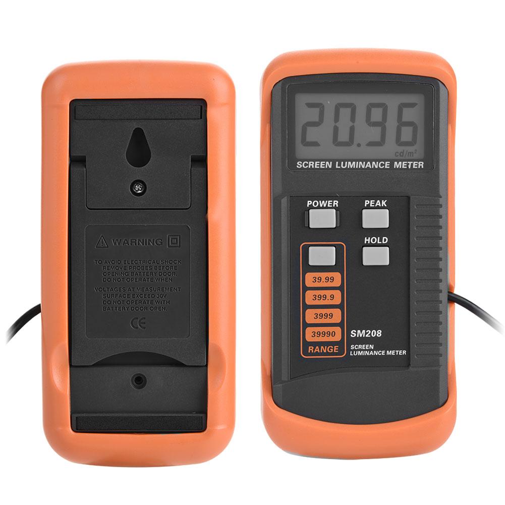 SM208 Screen Brightness Meter Portable Luminance Meter with Light Detector 0.01-3 0 cdCelsiusm