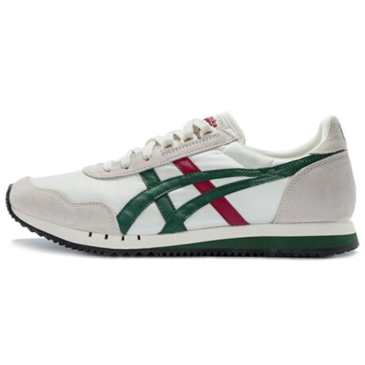 

ONITSUKA TIGER Кеды унисекс Dualio из ткани замши, спортивные, амортизирующие, нескользящие, износостойкие, с низким верхом, повседневные, D6K3N-101, белый, зеленый, красный 37.5