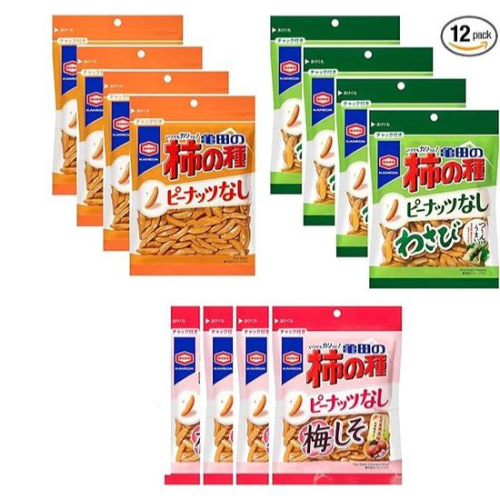 

Kameda Seika Otsumami (Snack) Kaki no Tane Assortment3 Varieties $\times$ 4 Bags Each
