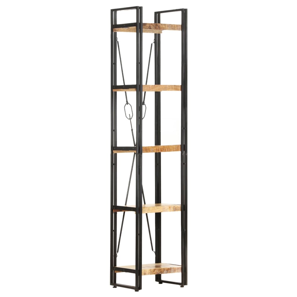 Bookshelf 5 Shelves 40 X 30 X 180 Cm Solid Mango Wood