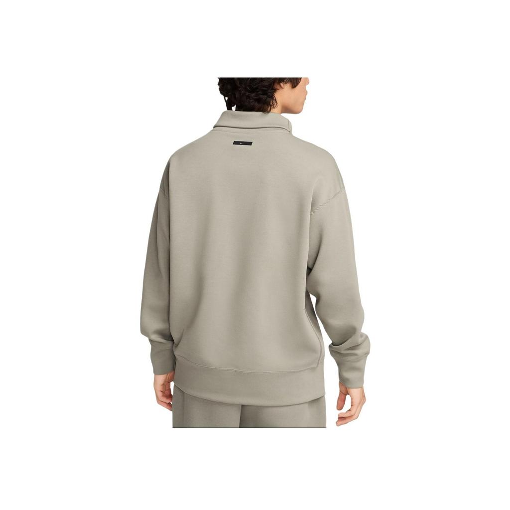 Nike Sportswear Tech Fleece Reimagined High Collar Casual Long Sleeve Sweatshirt Men Tops Dark-Muddy-Gray FB8170-053
