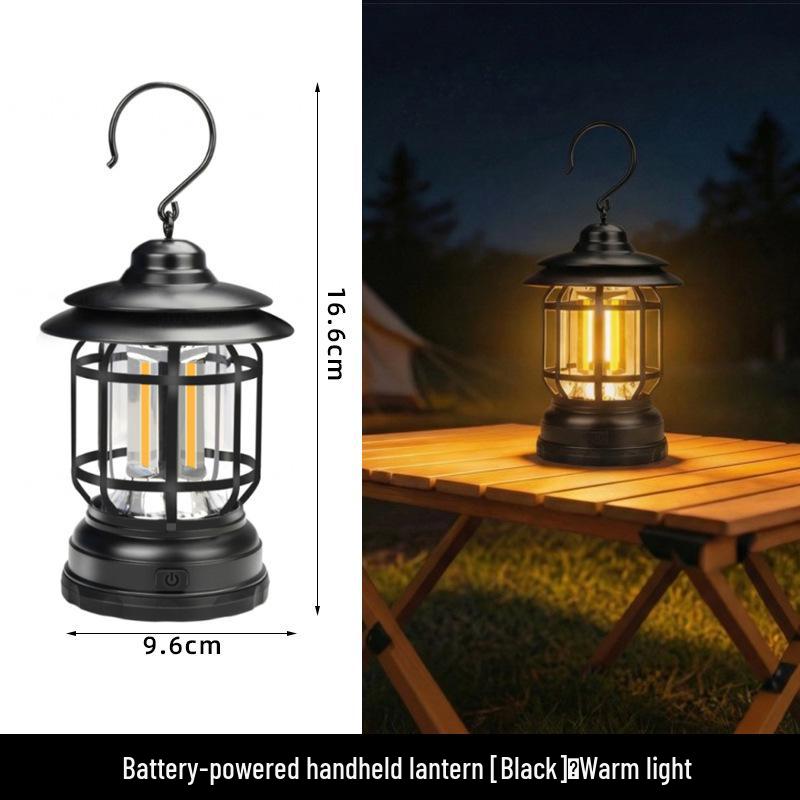 Rechargeable Retro Camping Lantern with Ultra-Long Battery Life for Outdoor Tent and Awning Lighting