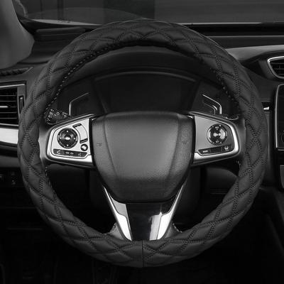 Universal Anti Slip Steering Wheel Cover Protector Breathable Leather Protection 38cm Trendy Car Accessories Vehicle