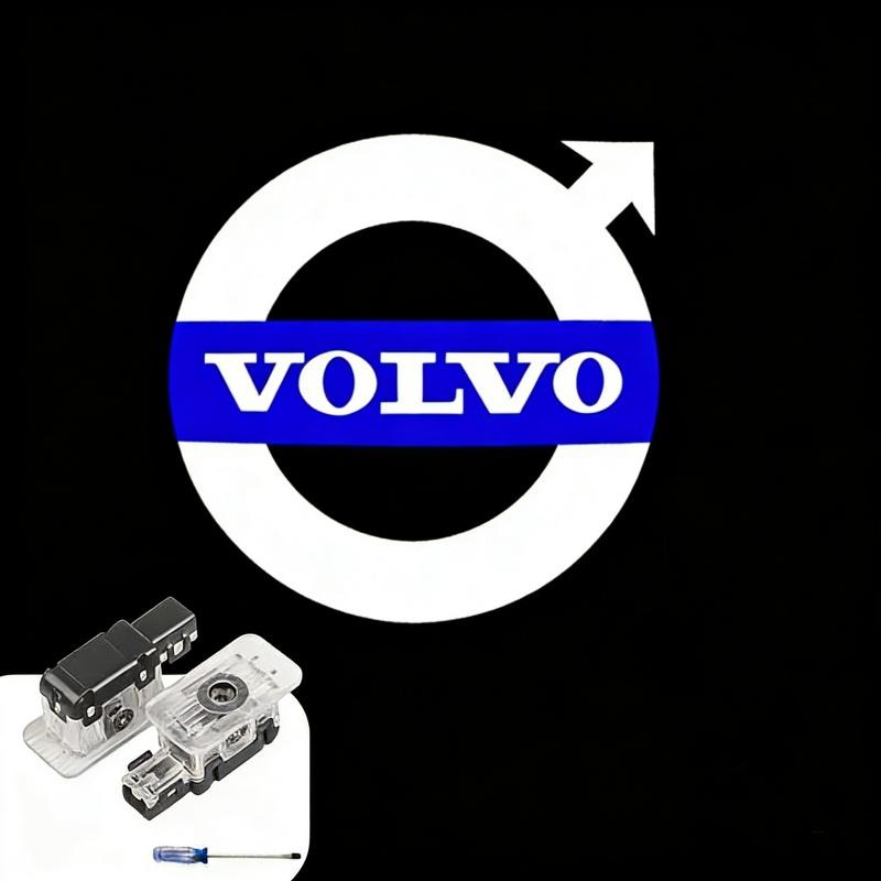 2Pcs Car Door Emblem LED Light Welcome Lamp Laser Proiector For Volvo S80 V90 S60L V60 V40 XC40 XC60 XC90 POLESTAR 2012-2026