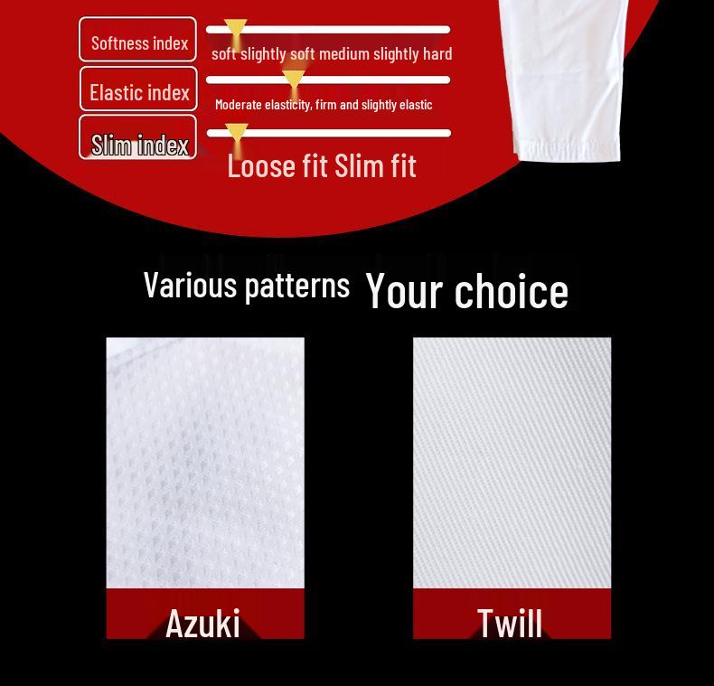 Children's Taekwondo Dobok: Breathable, White, Long-Sleeved Set for Martial Arts Training and Competition - Suitable for Spring and Autumn.