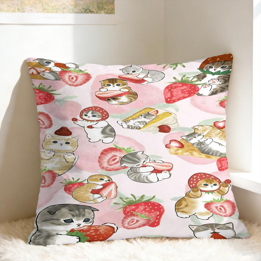 Sharks And Kittens Pillow Cover Soft Cushion Cover Cute Funny Pillow Case For Couch Sofa Bedroom
