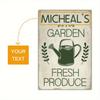 Farmhouse Garden Home Decor - Customizable Personalized Metal Sign, Durable Aluminum Name Wall Plaque Durable Name Garden Decor