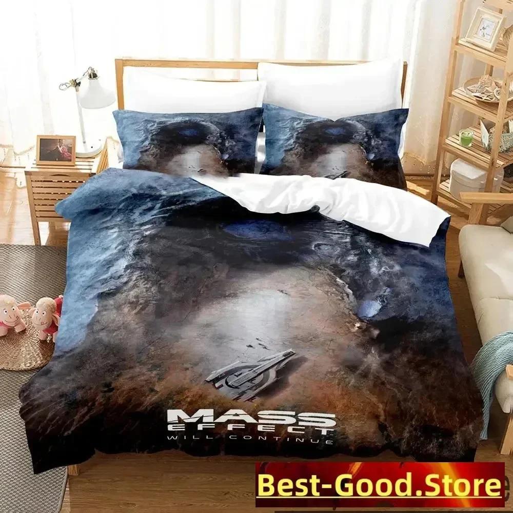 

Comforter 3D Print Game Mass Effec Bedding Set Printed Bed Set With Bed Soft Single Double Queen Super King Size Comforter (quilt)-EU Single(135*200cm)3pcs