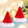 2Pcs Paper Christmas Cap Honeycomb Style Party Hats Festival Decorative Accessories Photo Props Xmas Day New Year Celebration
