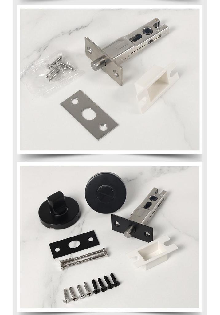 Universal Keyless Bathroom Door Lock Set, Multi-Color Options for Home or Hotel