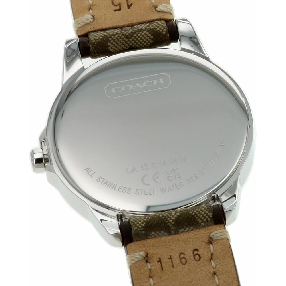 Coach Classic Signature Women's Watch White Dial Brown Leather Strap 14501525