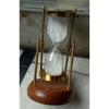 Antique Solid Brass Revolving 5 Minute Hanging Nautical Sand Timer Decor Wooden