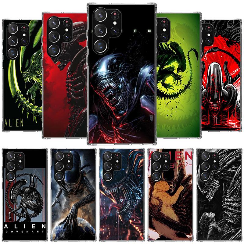 Cool A-Alien X-Xenomorph Phone Case For Samsung Galaxy S26 S25 Edge S24 Ultra S23 S22 Plus S21 S20 FE Soft Fundas Shell Galaxy S