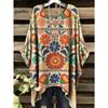 Damen T-Shirt Bunter Blumendruck Rundhals Oberteil Unregelmäßiger Saum Damen Kurzarm Übergröße Outdoor Casual Damenbekleidung