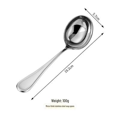 Elegant 304 Stainless Steel Long-Handled Soup Spoon Set