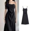 Korean Style Black Halter Neck Sleeveless Backless Dress - Summer 2026 Collection