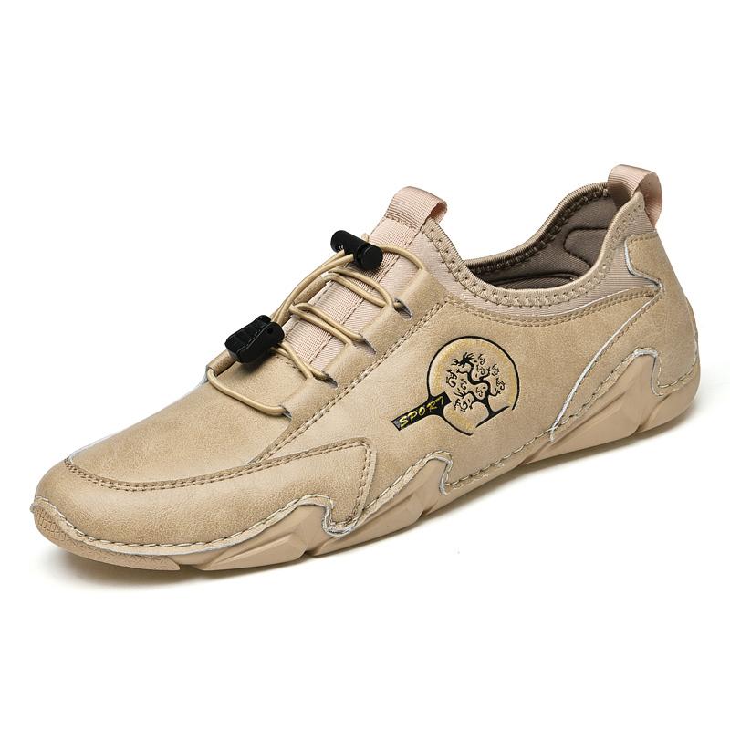 Men'S Genuine Leather Shoes 38-46 Male Comfortable Soft Driving Shoes Anti-Slip Loafers Man Casual Luxury Flats Male Sneakers