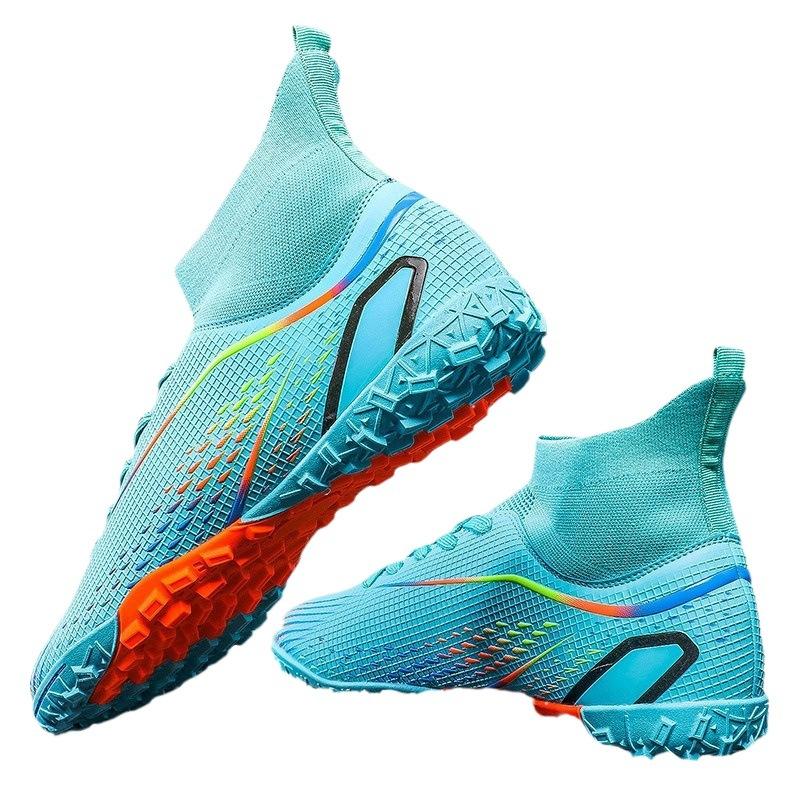 X2308 Football Shoes Men's High-top Spikes and Broken Nails Student Grass Game Training Shoes