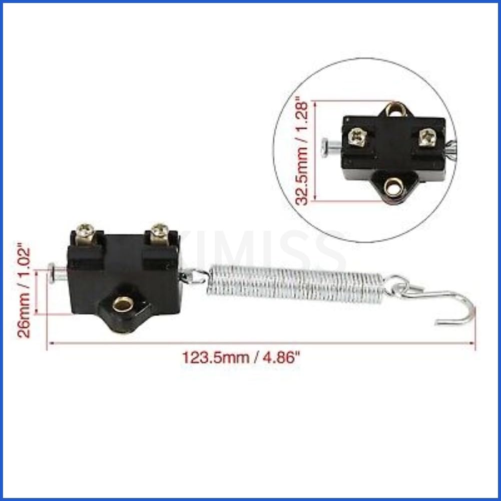 

KIMISS Brake Stop Light Switch Stopper - 12V Normally Open Pull to Make for Most Classic 180008, 0-579-51