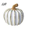 Halloween Display Props Fall Pumpkin Decor White Gold Thanksgiving Decorative Pumpkin Resin Pumpkins Minimalist Festive Ornament Figurine