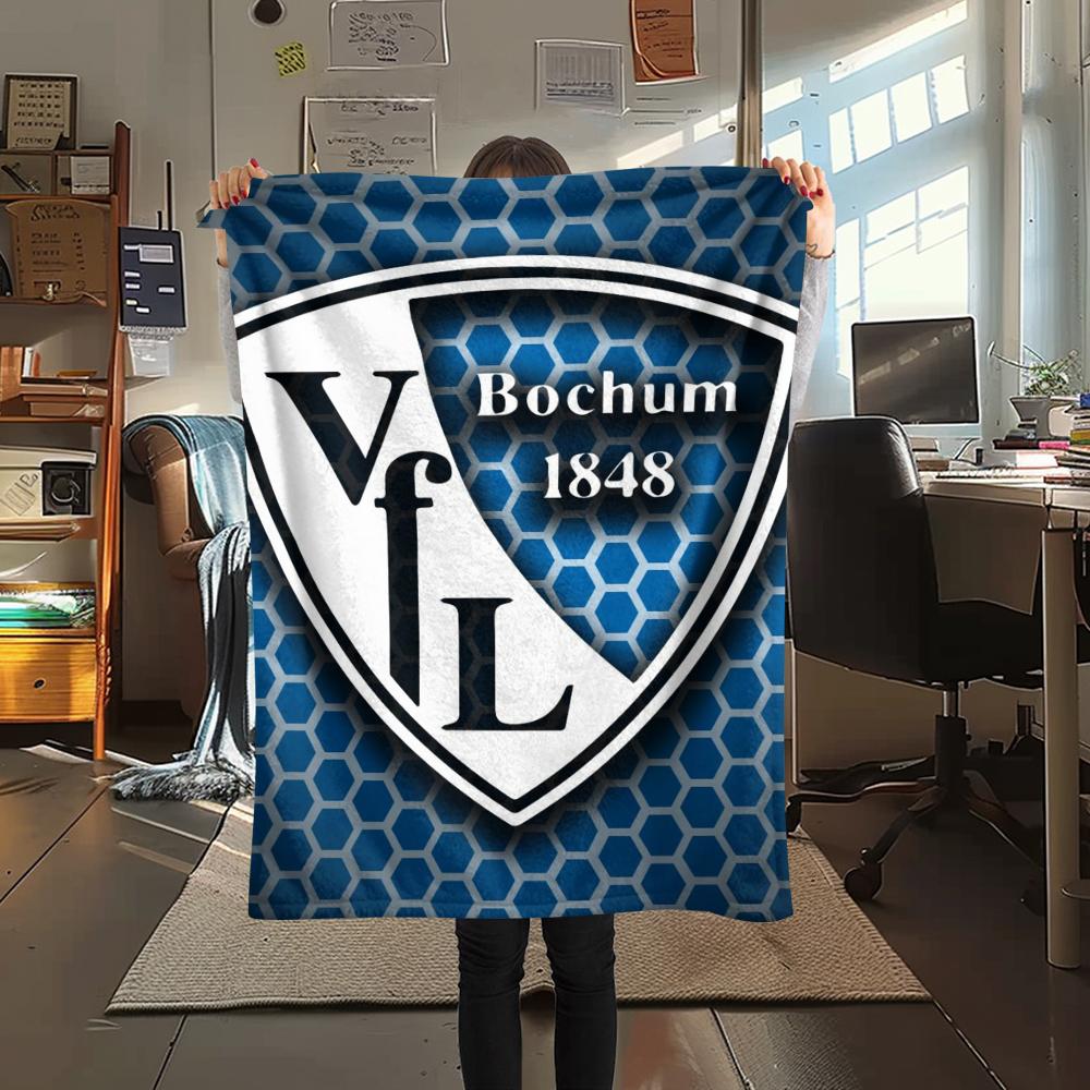 1pc VfL Bochum 1848 Print Flannel Blanket, High quality Comfortable for All Seasons, Home Decor, Warmth and Comfort, Perfect for Christmas Gifts98