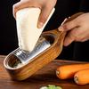 Premium Acacia Wood Handle Stainless Steel Cheese Grater Ideal for Shredding Chocolate, Vegetables Fruits Durable Kitchen Tool with Multiple Blades
