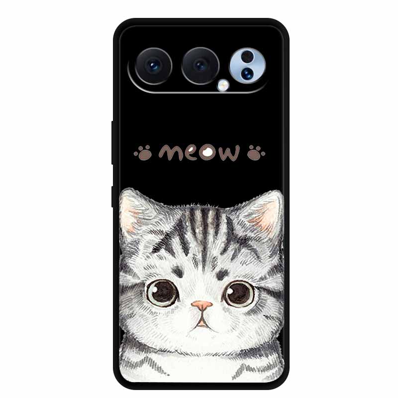 Black Silicone Case For Honor 500 Pro 5G Cases 6.55" Cartoon Animals Soft TPU Back Cover For Honor 500Pro 2025 Case Coque Fundas